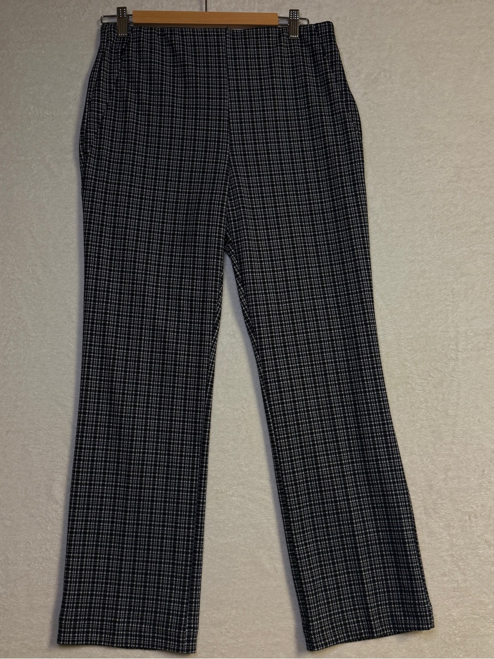LOFT Black and White Checked Dress Pants